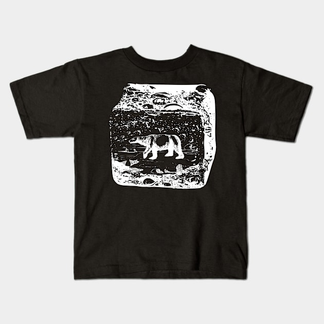 Polar Bear in an Ice Cube Kids T-Shirt by Gorilla-Tees